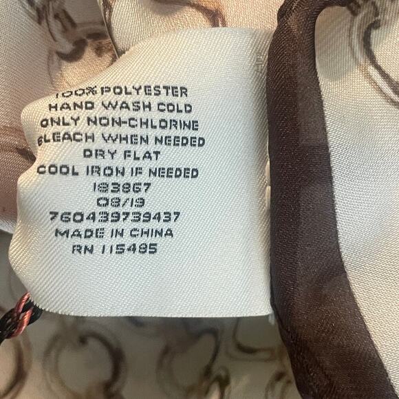 NWT! Dana Buchman Neutral Scarf Chain Motif - Picture 9 of 12